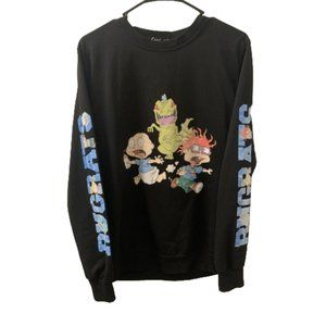 Nickelodeon Rugrats Women Black Graphic Sweatshirt Size M